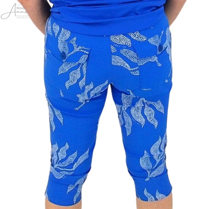 S ZOSO Capri broek Bianca Kobalt wit